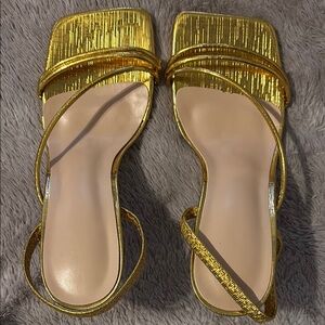 Elegant Gold Strappy Sandals